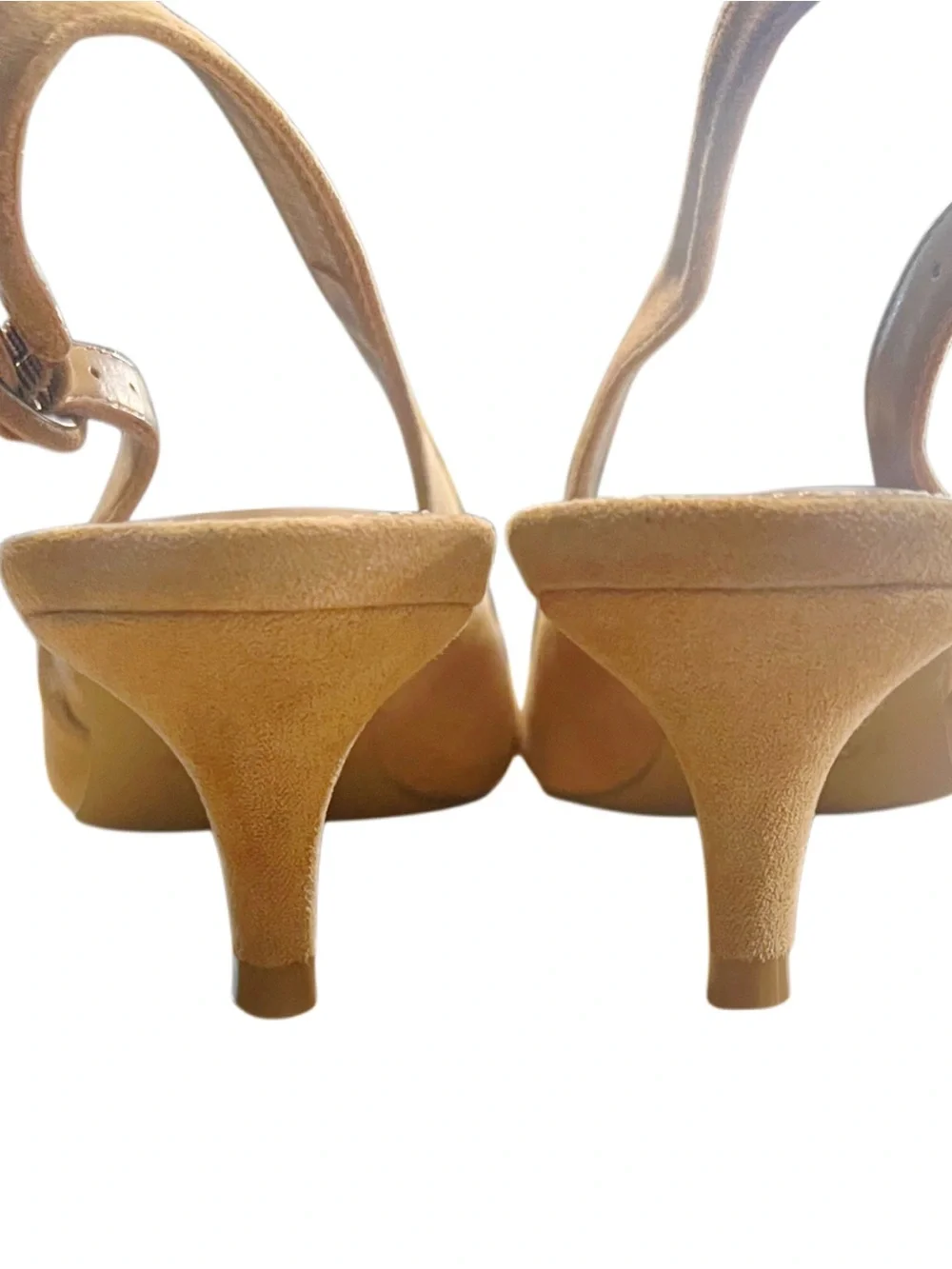 J Crew Tan Pointed-Toe Slingback Kitten Heel Women’s Shoe Sz 9